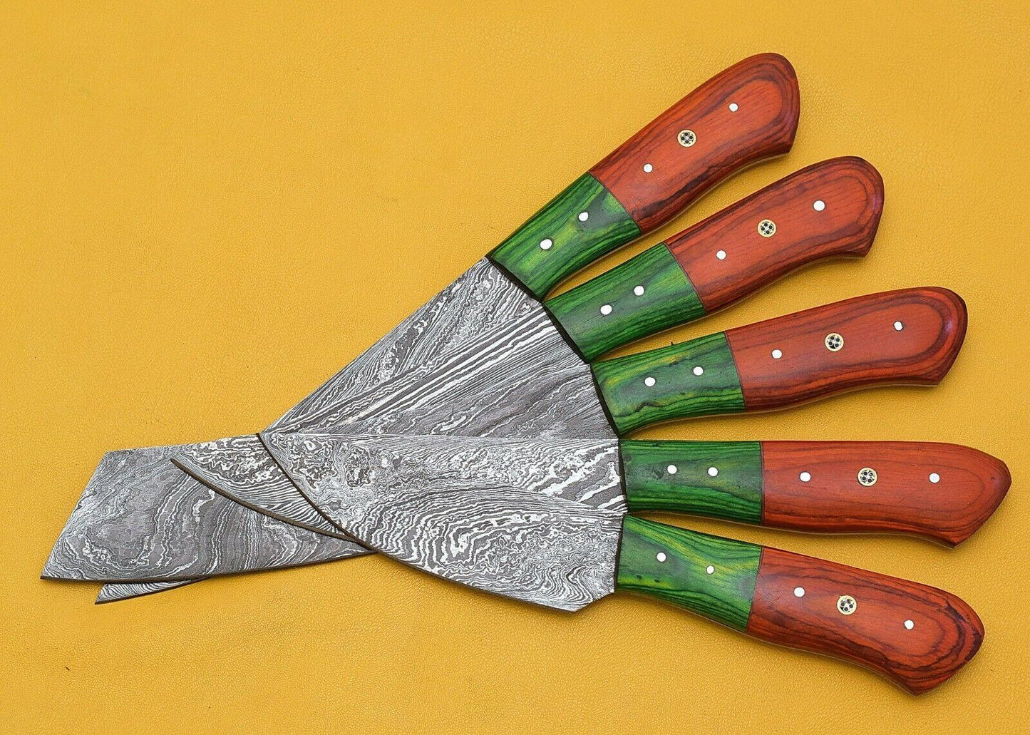 Handmade Damascus Chef Knife Set – 256-Layer Steel with Pakka Wood Handle