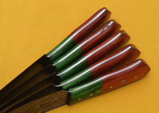 Handmade Damascus Chef Knife Set – 256-Layer Steel with Pakka Wood Handle