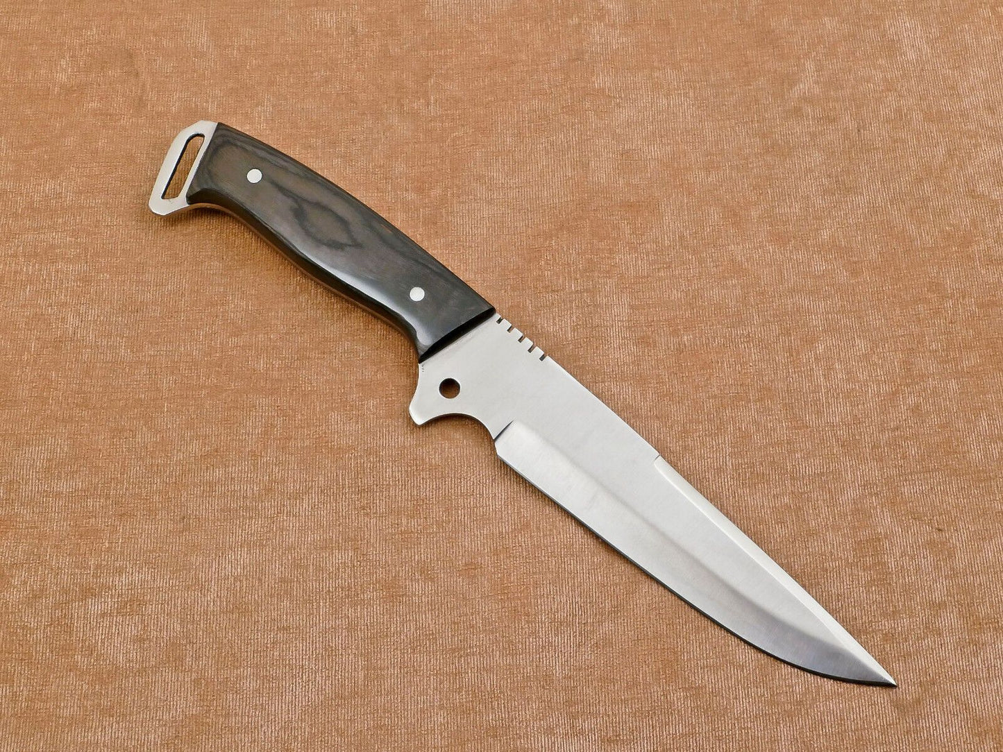 Handmade D2 Steel Full Tang Bowie Hunting Camping Knife – Custom Outdoor Survival Blade