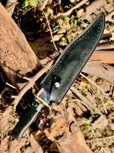 Heritage Forge 18 Inch Alamo Musso Bowie Knife Damascus Steel with Micarta Handle