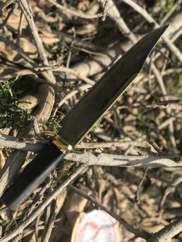 Heritage Forge 18 Inch Alamo Musso Bowie Knife Damascus Steel with Micarta Handle