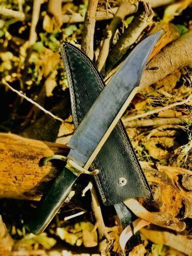 Heritage Forge 18 Inch Alamo Musso Bowie Knife Damascus Steel with Micarta Handle