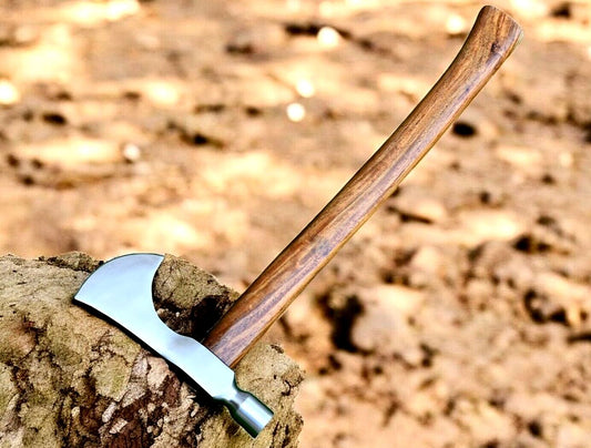 Custom Handmade High Carbon Steel Viking Integral Tomahawk Axe 16 Inch Wood Handle