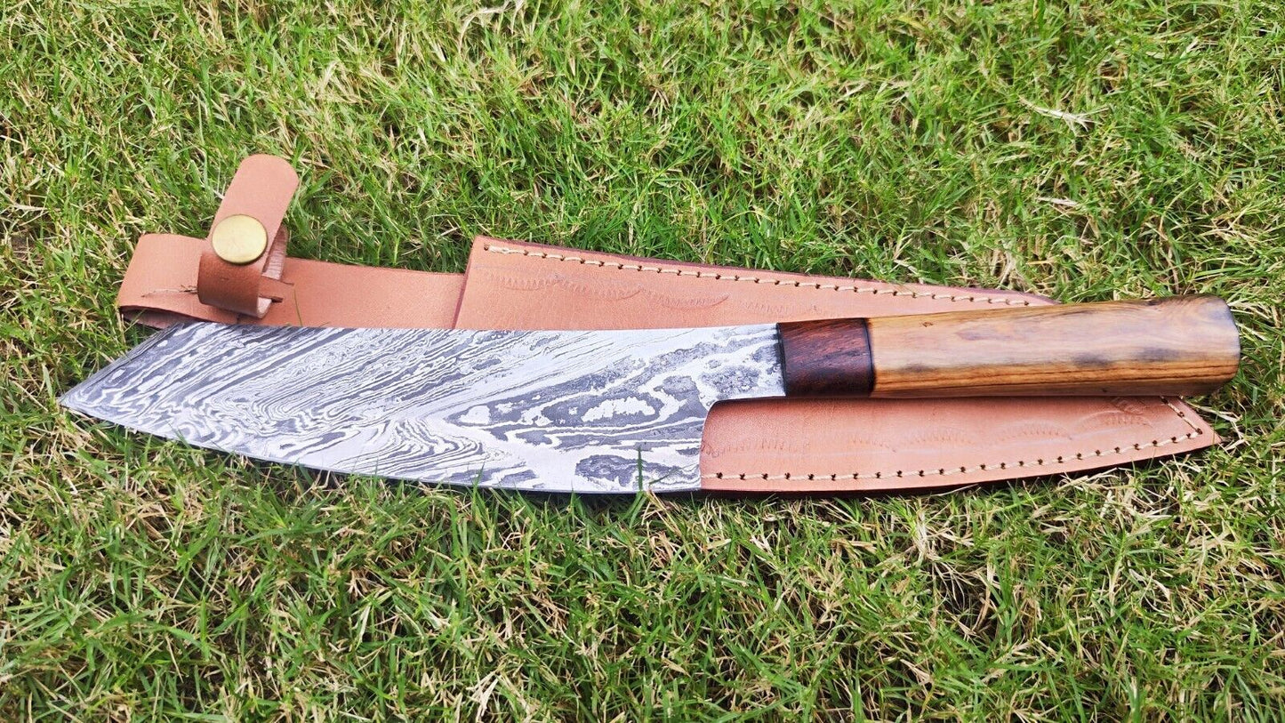 Custom Handmade Damascus Steel Kitchen Knife | Full Tang Fillet Chef Knife Gift