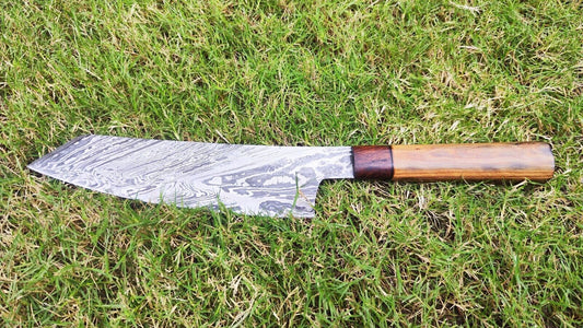 Custom Handmade Damascus Steel Kitchen Knife | Full Tang Fillet Chef Knife Gift