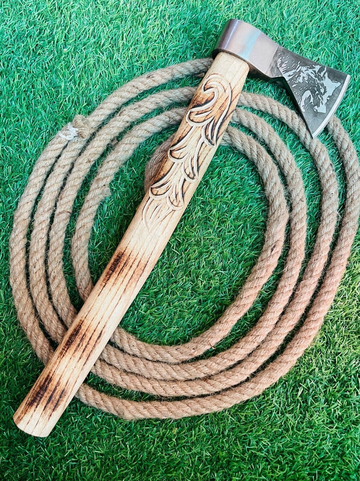 Hand Forged Carbon Steel Viking Tomahawk Axe 20 Inch Wooden Handle