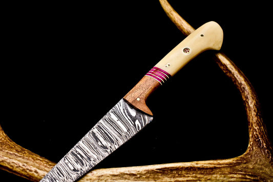 12" Premium Handmade Damascus Steel Kitchen Chef Knife – Full Tang, High Carbon Blade