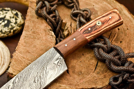 Premium Handmade Damascus Steel Chef Knife | Full Tang Kitchen Knife with Hard Wood Handle