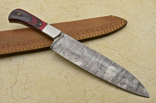 RARE CUSTOM DAMASCUS LARGE CHEF Kitchen Chef Knife