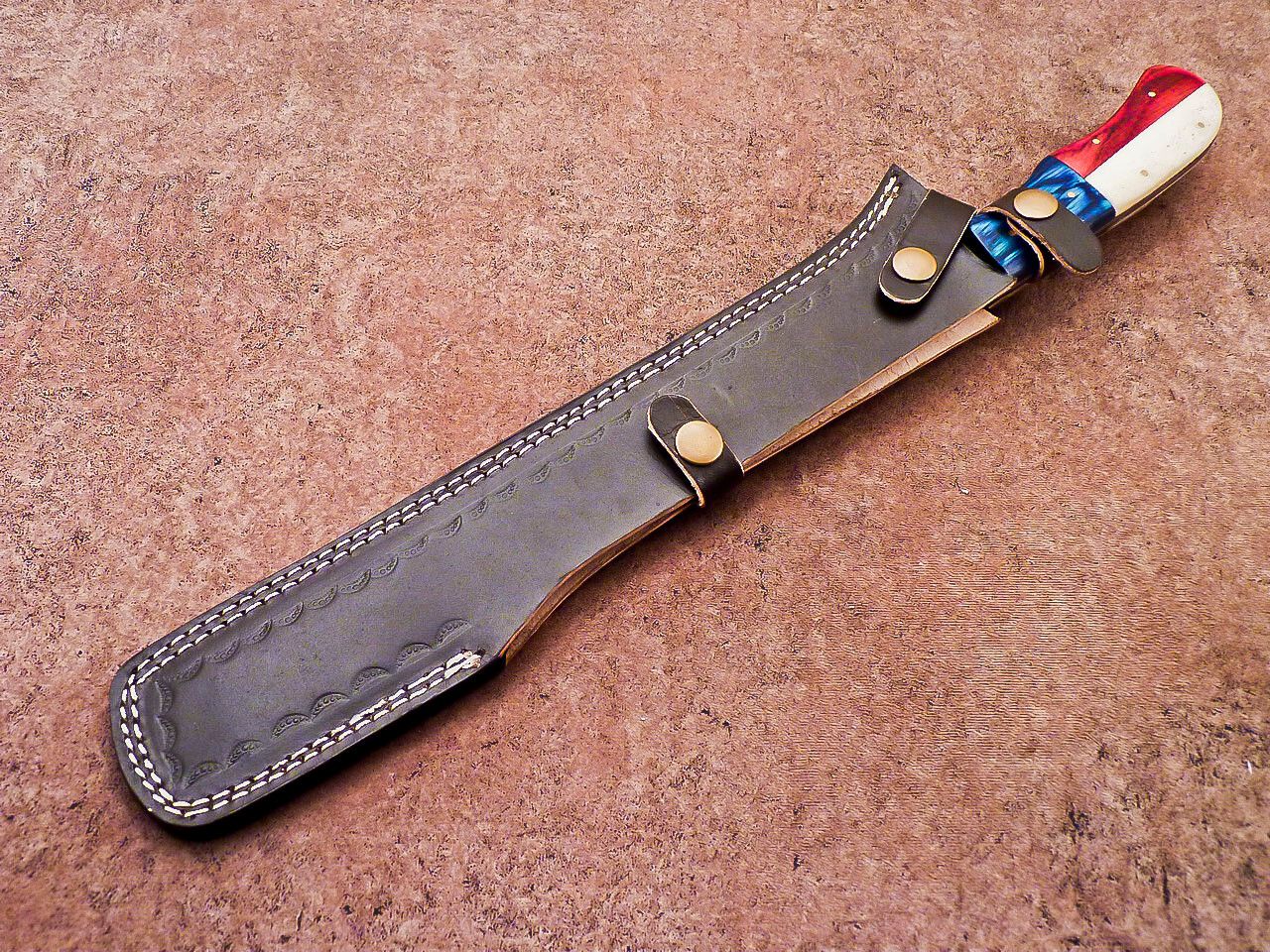 17" Professional Handmade Damascus Steel Bread & Chef Knife – Hardwood Handle