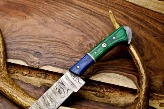 12" Custom Handmade Damascus Steel Kitchen Chef Knife | Full Tang Professional Blade
