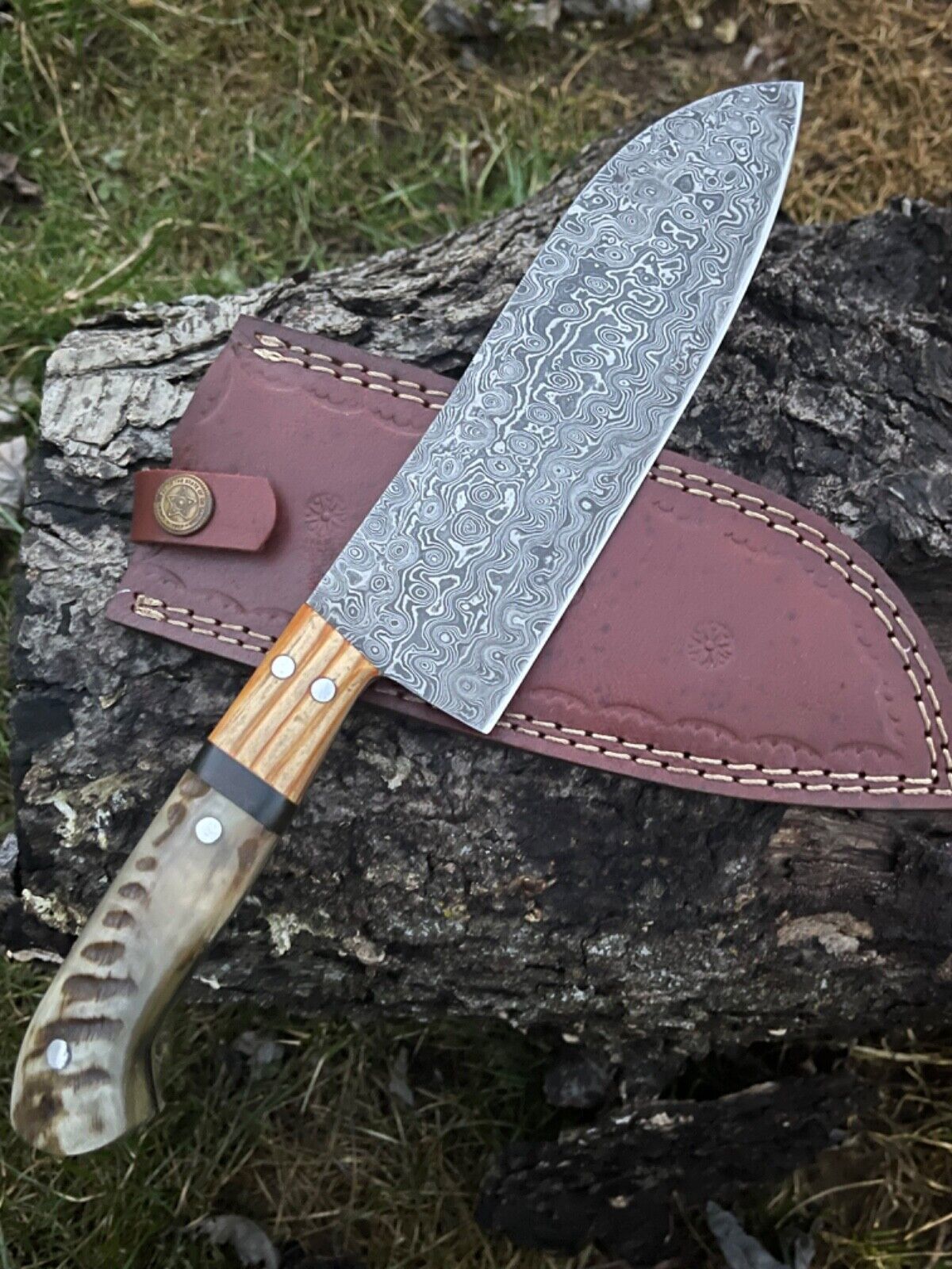 12" Damascus Chef Knife Handmade Chef Knife Kitchen Knife