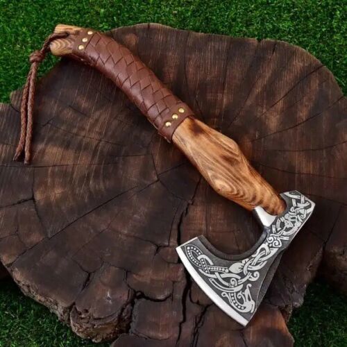 Handmade Viking Tomahawk Axe 20 Inch High Carbon Steel with Ashwood Handle