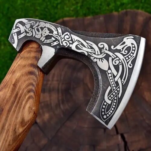 Handmade Viking Tomahawk Axe 20 Inch High Carbon Steel with Ashwood Handle