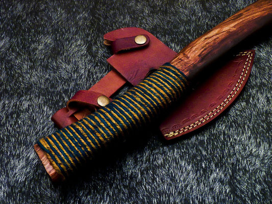 Hand Forged Carbon Steel Bearded Viking Axe – Hatchet & Tomahawk with Leather Sheath