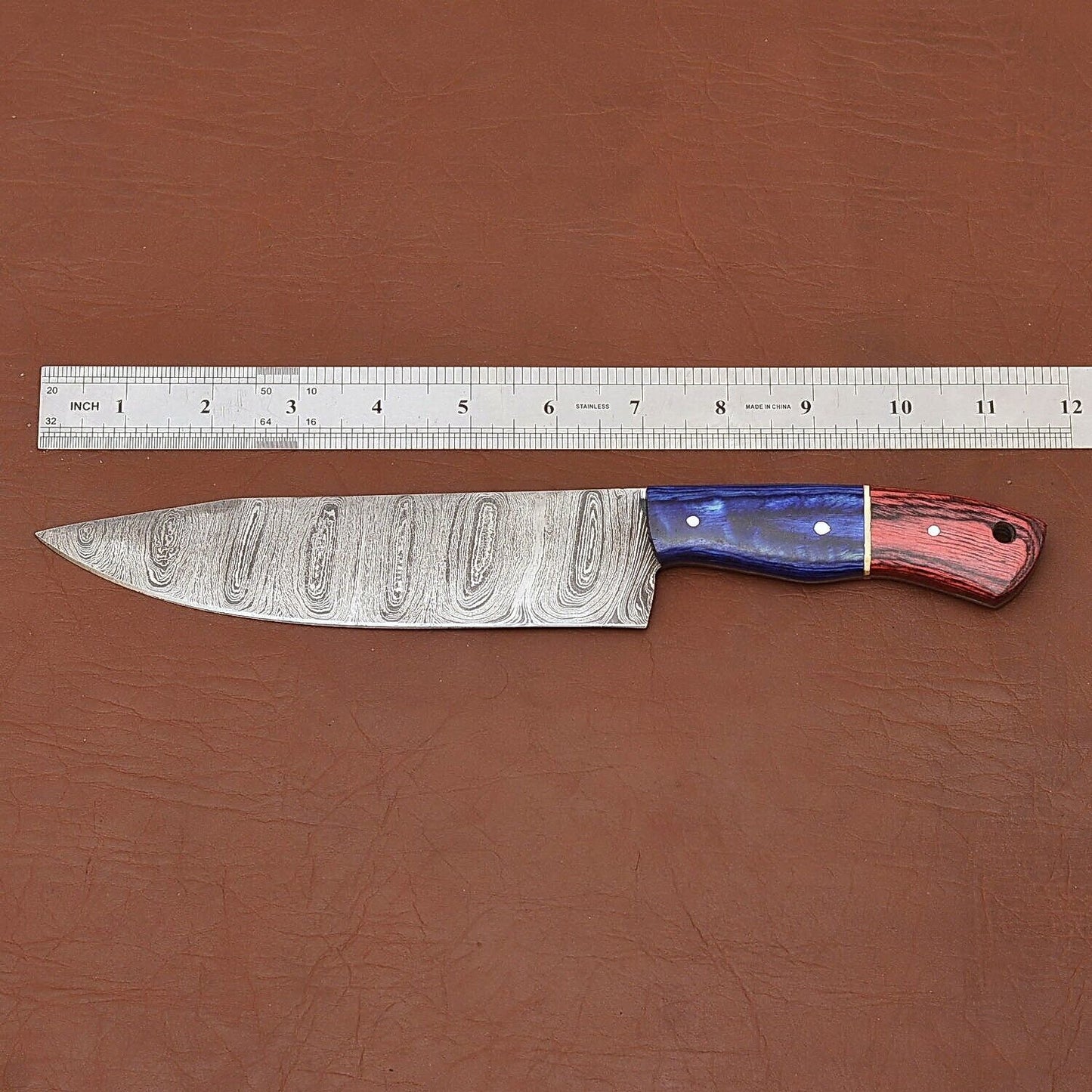 Luxury Handmade Damascus Steel Chef Fillet Knife with Ergonomic Pakka Wood Handle