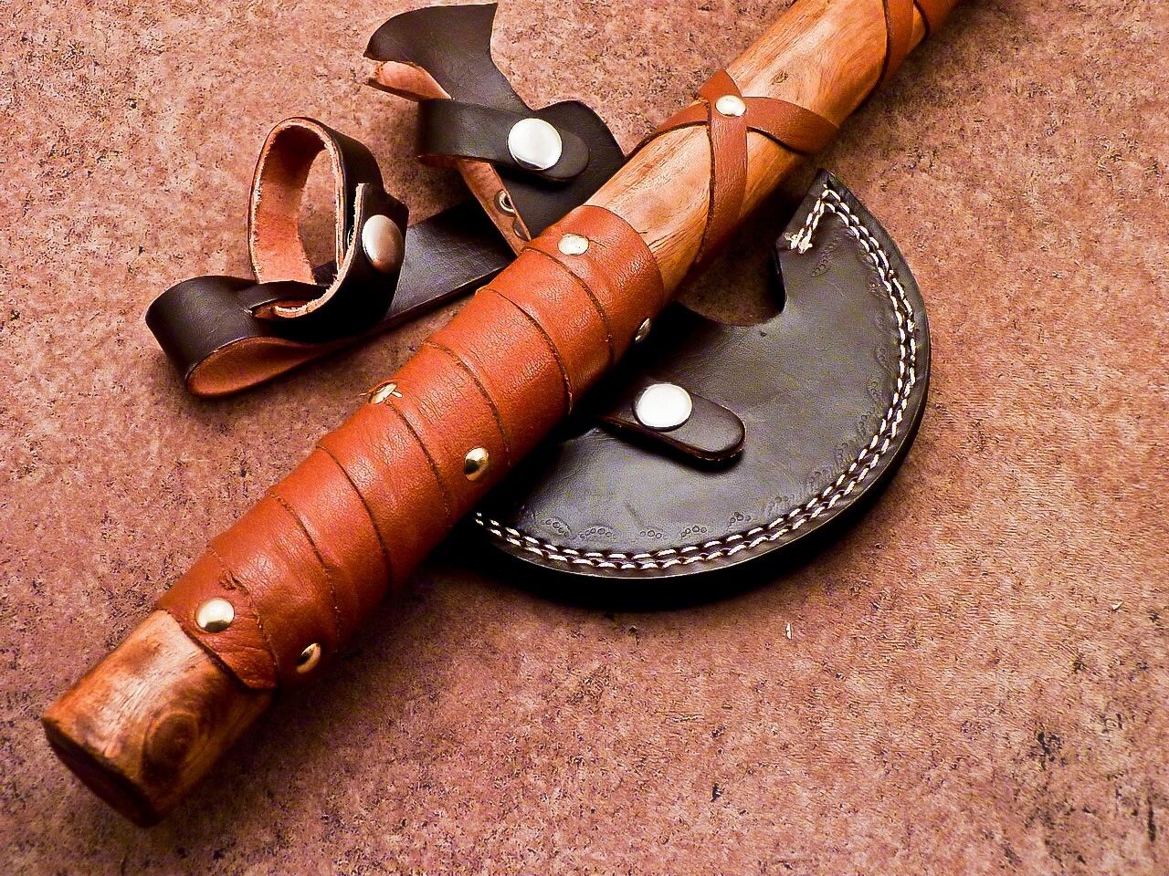 Custom Handmade Carbon Steel Viking Axe – Bearded Camping Hatchet Tomahawk