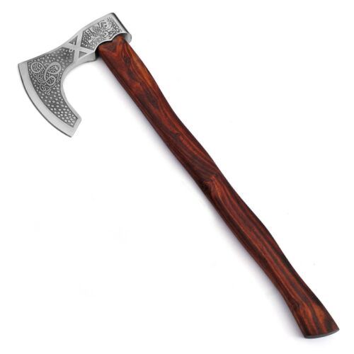 Call to Battle High Carbon Steel Viking Bearded Battle Axe With Leather Sheath