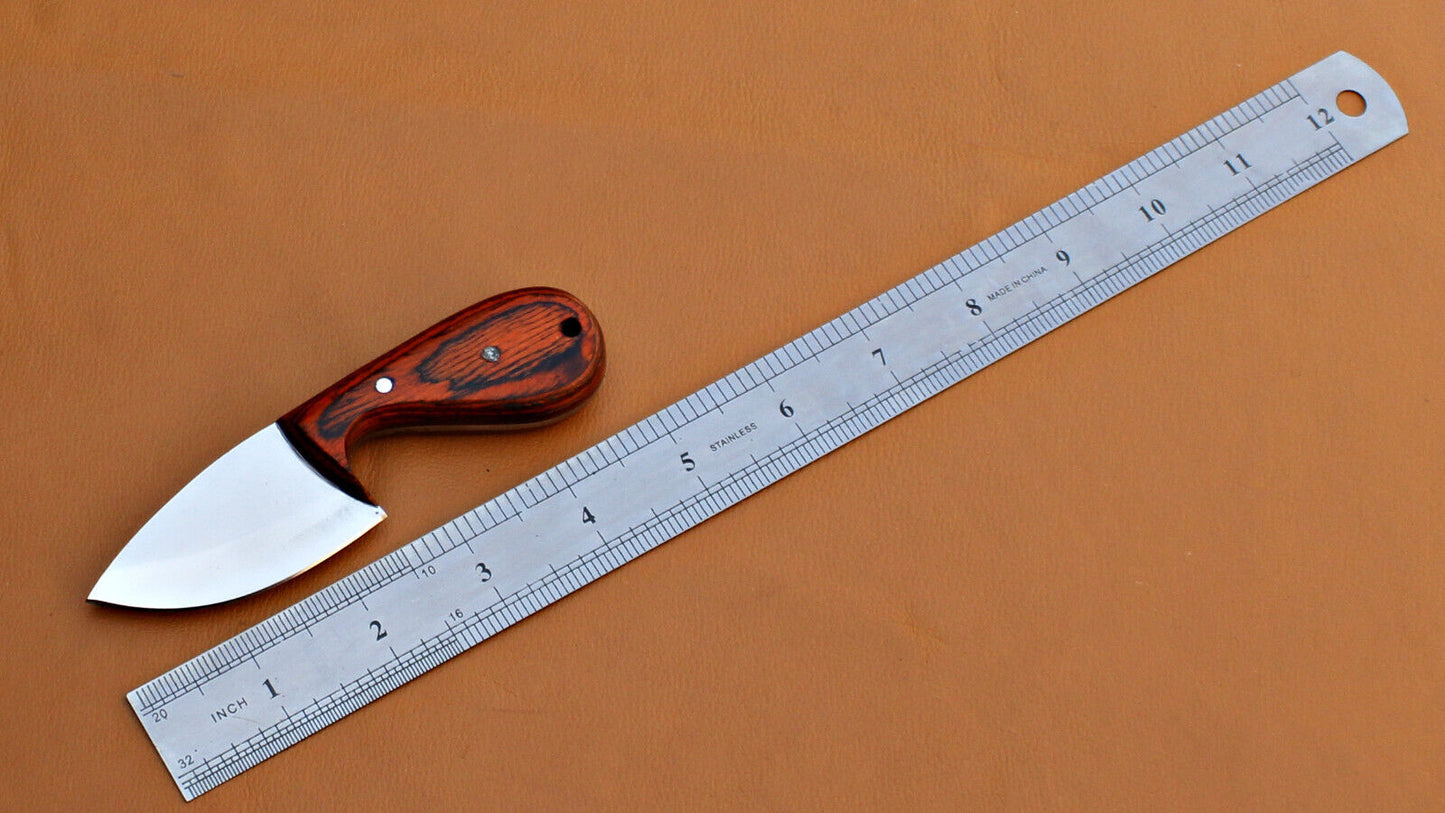 Custom Handmade Full Tang D2 Steel Hunting Skinner EDC Knife with Sheath