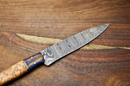 Custom Handmade Damascus Steel Chef Knife – Full Tang Sport & Kitchen Chopper
