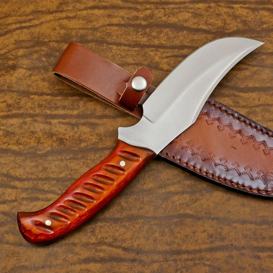 Handmade 12 Inch D2 Steel Full Tang Bowie Hunting Camping Knife