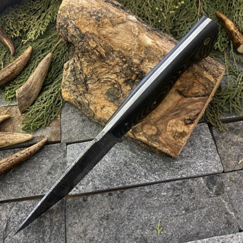 9.8" Damascus Bowie Knife – Micarta Handle