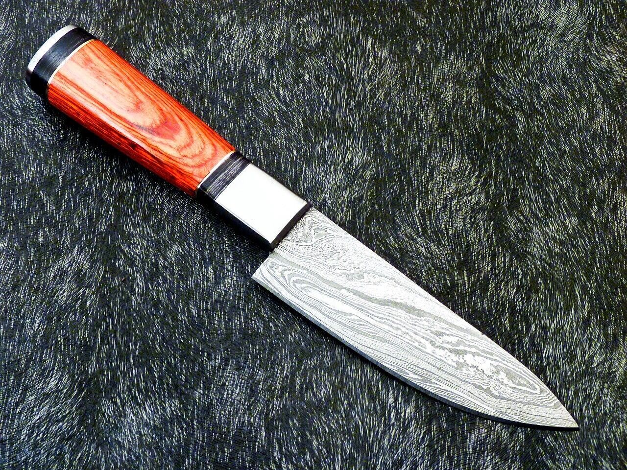 10" Custom Hand Forged Damascus Steel Chef Kitchen Knife with Hardwood Handle