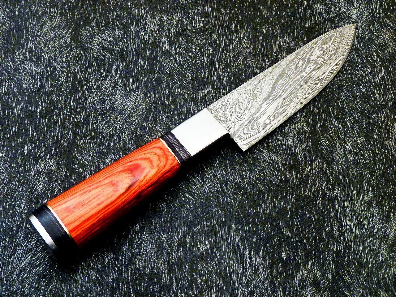 10" Custom Hand Forged Damascus Steel Chef Kitchen Knife with Hardwood Handle