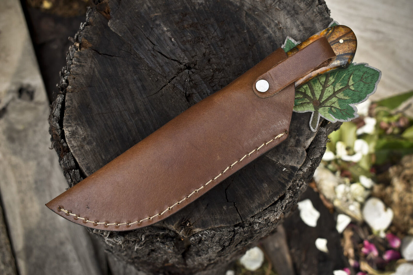Twist Damascus Skinner Knife with Micarta Handle Custom Handmade Survival Gift