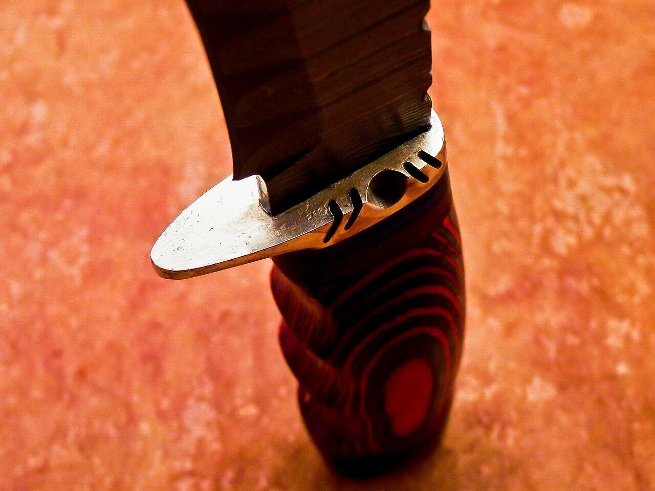 14" Handmade Damascus Steel Bowie Knife – Hardwood Handle