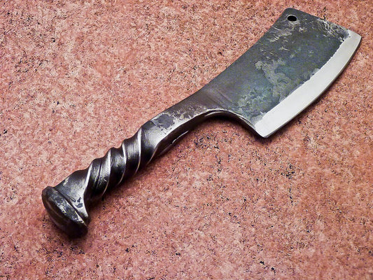 9" Professional Handmade Carbon Steel Chef Chopper Cleaver Knife – Full Tang