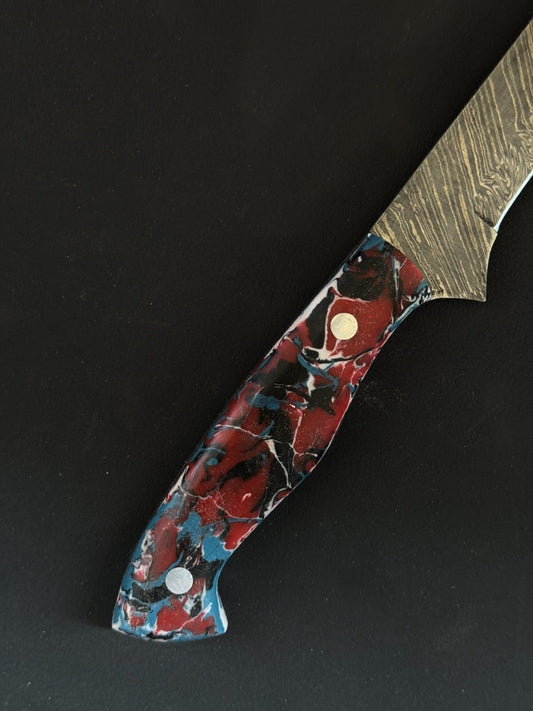 12" Premium Damascus Fillet Knife Handmade Custom Fillet Knife with Resin Handle