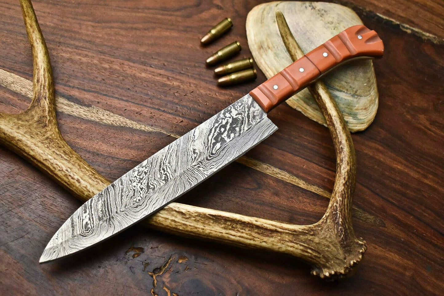 Handmade Damascus Steel Kitchen Knife – Full Tang Professional Chef Blade