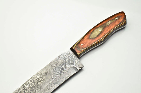 Cutlery Salvation Handmade Damascus Blade Kitchen Full Tang Chef Knife – 12" Blade