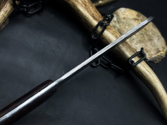 Full Tang Handmade Damascus Steel Kitchen Cleaver – EDC Chef Knife with Leather Sheath