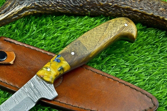 HAND FORGED DAMASCUS STEEL FILLET KNIFE | KITCHEN CHEF KNIFE | CAMPING & HUNTING EDC KNIFE