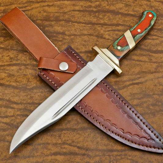Handmade 12-Inch D2 Steel Full Tang Bowie Hunting & Outdoor Sport Knife