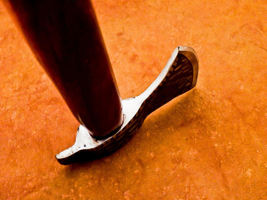 Custom Hand Forged Viking Bearded Steel Axe with Natural Wood Handle 13 Inch