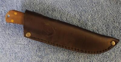 8.375" 4.5-4C Skinner Fixed Blade Knife Walnut Handle with Leather Sheath