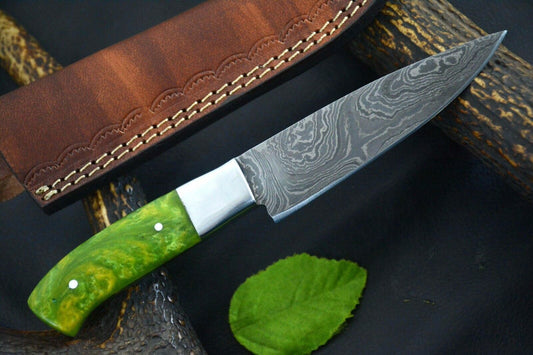 Custom Handmade Damascus Steel 8" Chef Knife with Resin Handle