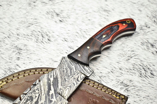Rare Handmade Damascus Blade Tracker Full Tang Knife