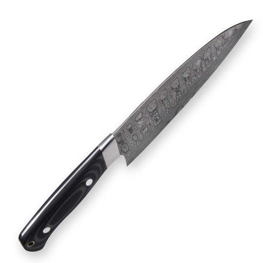 Custom 12.8" Handmade Damascus Steel Chef Knife – G-10 Micarta Handle