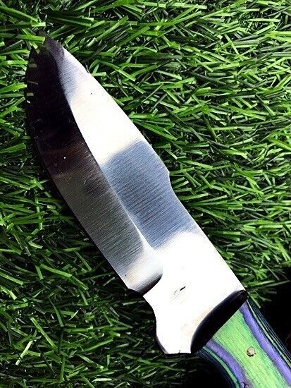 9" Handmade Stainless Steel skinner Bowie Knife with Leather Sheath