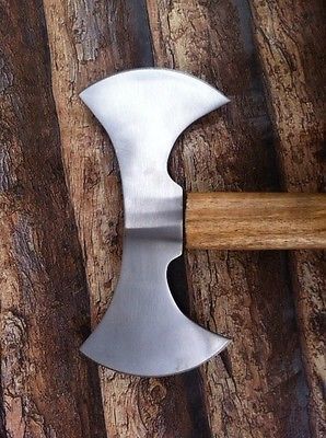 Hand-Forged Viking Double Bit Battle Axe | Custom 5160 Spring Steel
