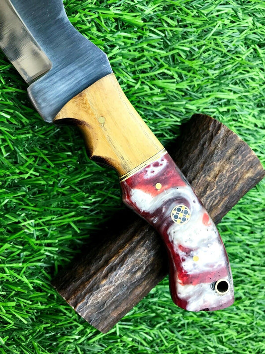 9" Handmade Stainless Steel Hunting Skinner Survival Knife with Leather Sheath