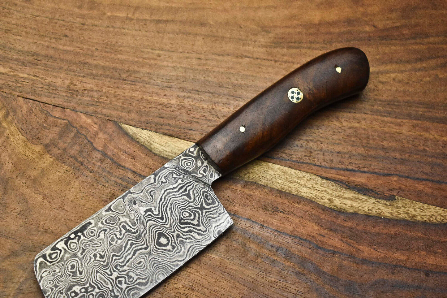 Handcrafted Full Tang Chef Knife – Real Damascus Steel Blade | Custom Sport Kitchen Knife