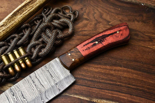 Premium Handmade Damascus Steel Chef Knife – Full Tang Kitchen Blade