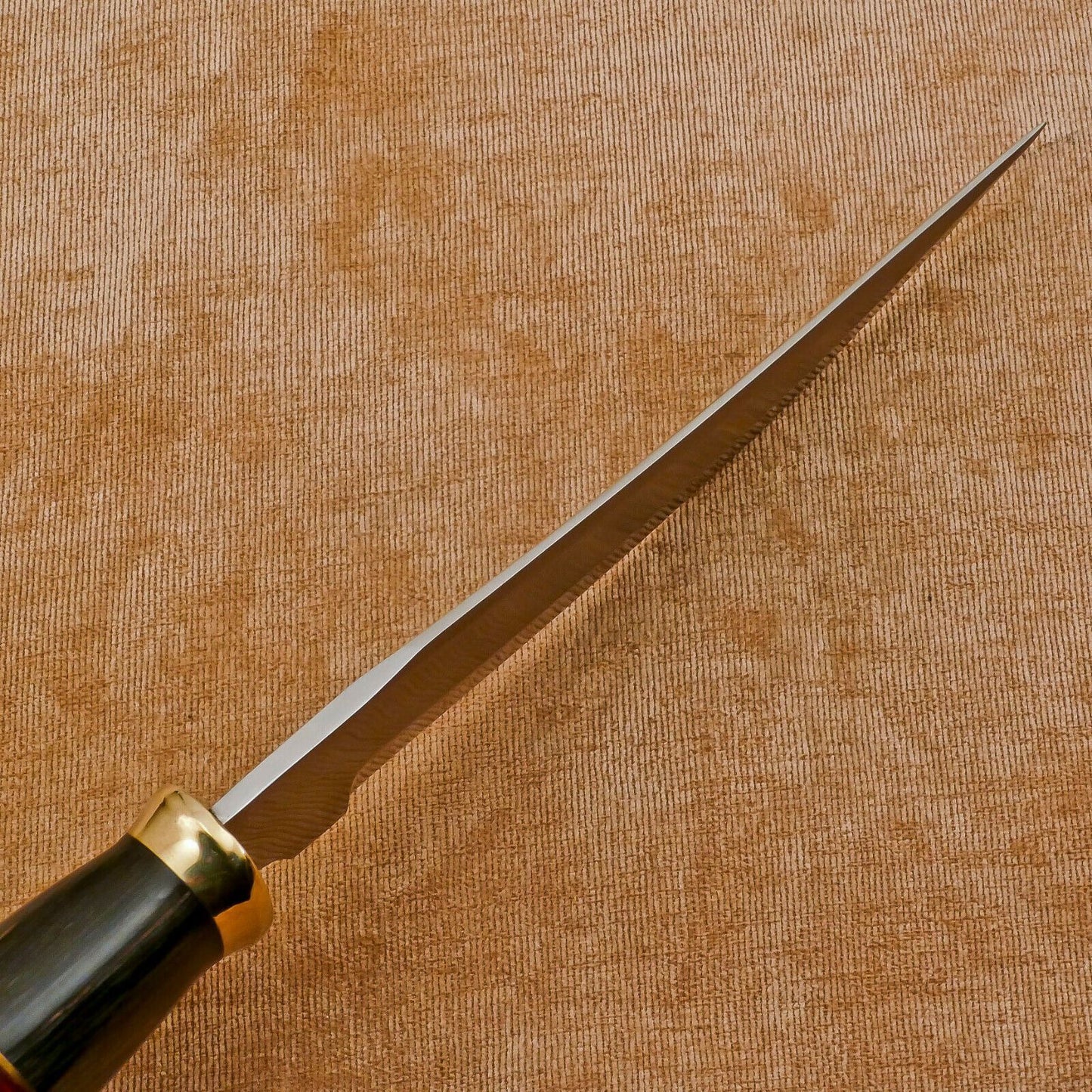 Handmade 12-Inch D2 Clip Point Fixed Blade Bowie Hunting Knife with Sheath