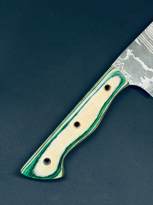 13" Handmade Firestorm Damascus Steel Professional Chef Knife for Kitchen