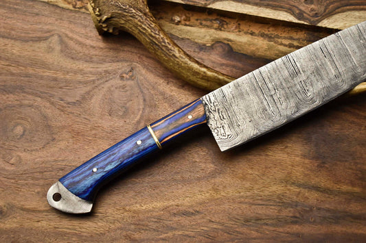 13.0" Handmade Damascus Steel Kitchen Chef Knife – Full Tang Blade